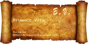 Brumecz Vita névjegykártya